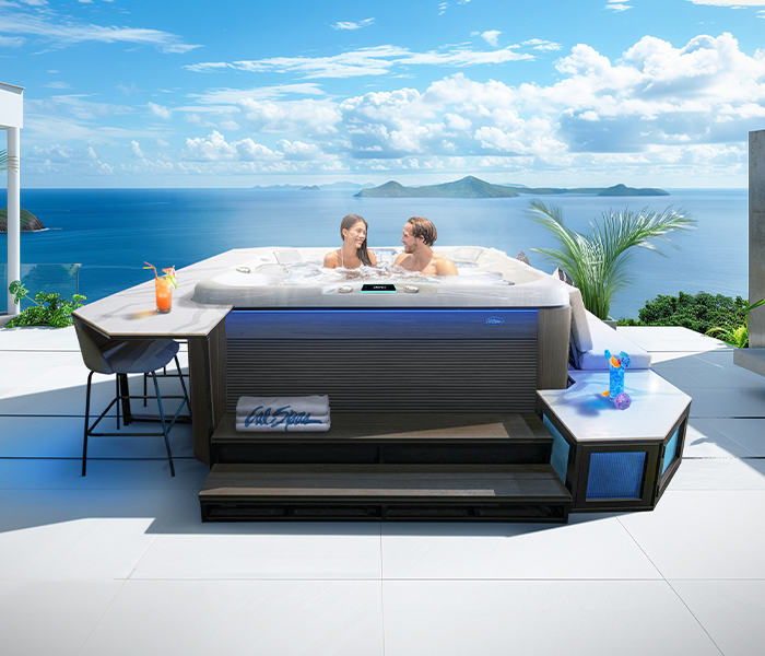Calspas hot tub being used in a family setting - Bellflower